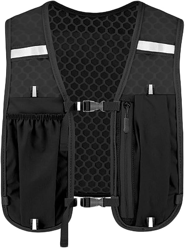 [Plus Life Sports] ランニングバッグ 軽量 動きやすい ベスト型 通気性 登山 反射テープ付き 男女兼用