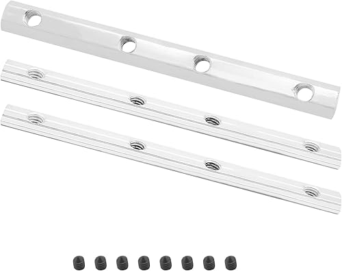 Miniatura 4 de Aicosineg 5 unids acero al carbono línea recta conector 3.94 "conjunto de hardware para 2020 serie 0.236in ranura T perfil de aluminio placa de