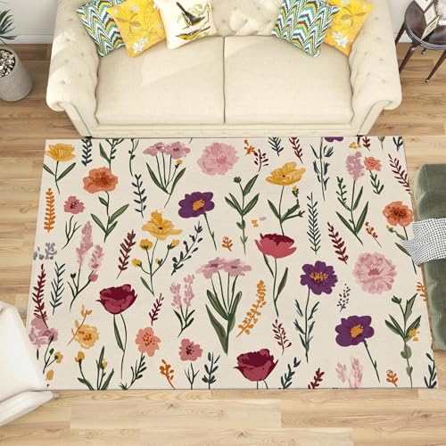 Tapis de chambre fleurs sauvages pour ambiance pays simple - 3