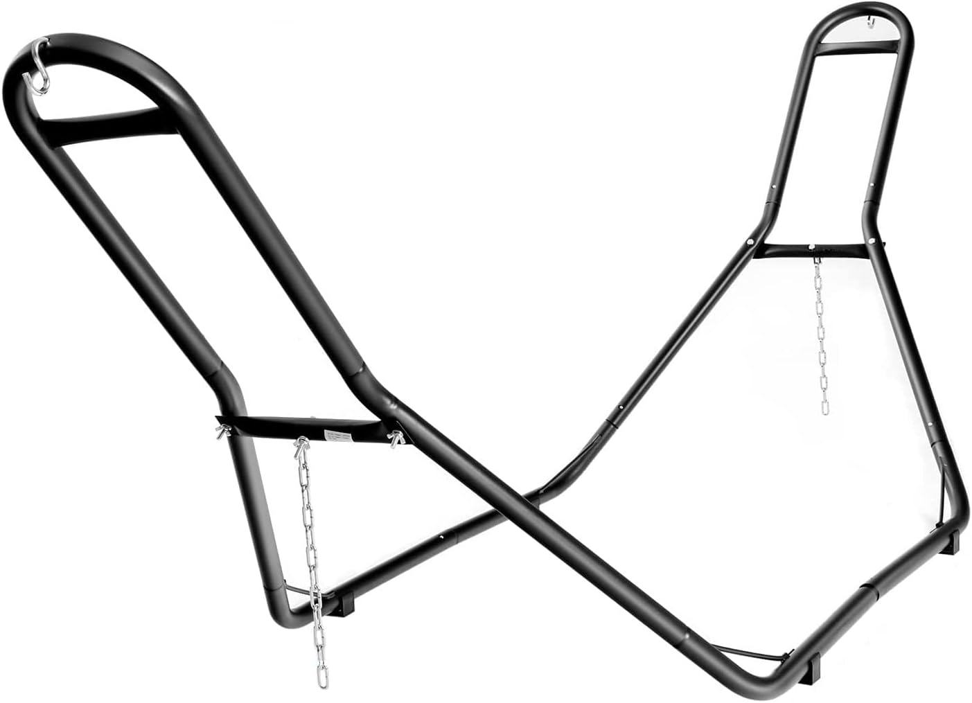 Tangkula Steel Hammock Stand, Adjustable Hammock Chair Frame with Hooks & Chains for Hanging 9-13 Ft Hammock, 2 Person Indoor Outdoor Hammock Stand Only, Ideal for Garden Yard Patio Deck