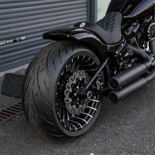 Hoprousa Motorcycle Rear Fender for Harley Davidson Softail Breakout Fat Boy 2018-2023, Harley Rear Fender with LED Lights Plug & Play Easy Install