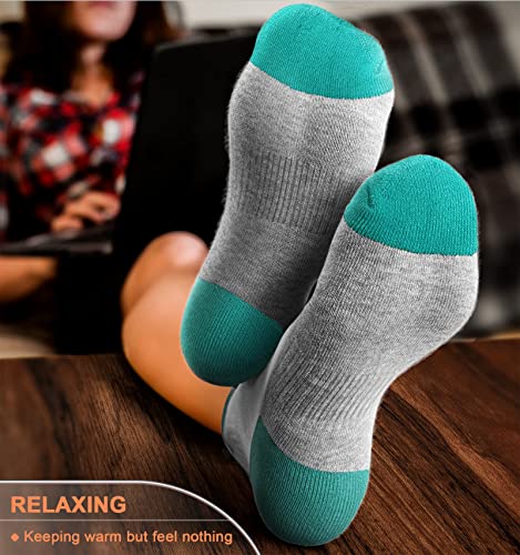 Image of BULLIANT Socks For Women 6Pairs-Womens Athletic Ankle Socks No Show Cushioned for Walking Running-Compression Arch Support