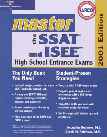Amazon.com: Arco Master the Ssat and Isee 2001: High School Entrance ...