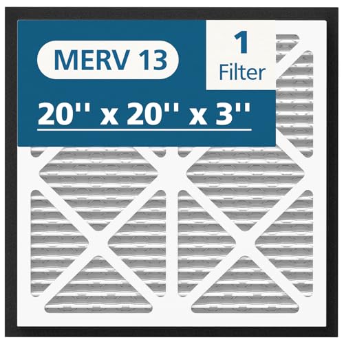 20x20x3 MERV 13 Air Filter Compatible with Zephyr VGF Series 20x20x3 Whole Home Deep Pleated Return Air Grille Filter MERV 13 Air Filtration System White 1 Pack