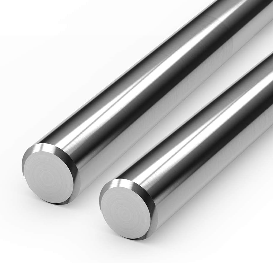 Linear Motion Guide, FEYRINX 2PCS 6mm x 150mm (.236 x 5.9 inches) Case Hardened Chrome Linear Rail Rod Shaft for 3D Printer, DIY, CNC - Metric h8 Tolerance