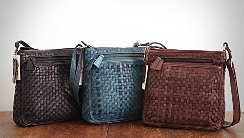 【美品】PONY LEATHER ポニーレザー 本革 編み込み ショルダーバッグ 馬革 ポニーメッシュ ショルダーバッグ PONY LEATHER ポニーレザー