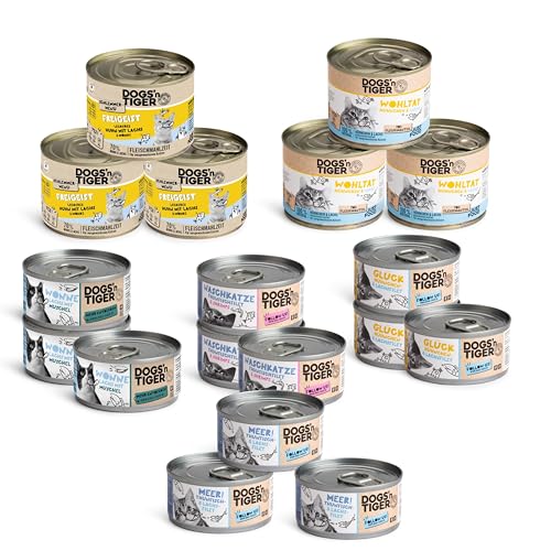 Produktbild von Dogs’n Tiger Adult Katzenfutter Mixpaket Lecker Meer - 18 x 200 g