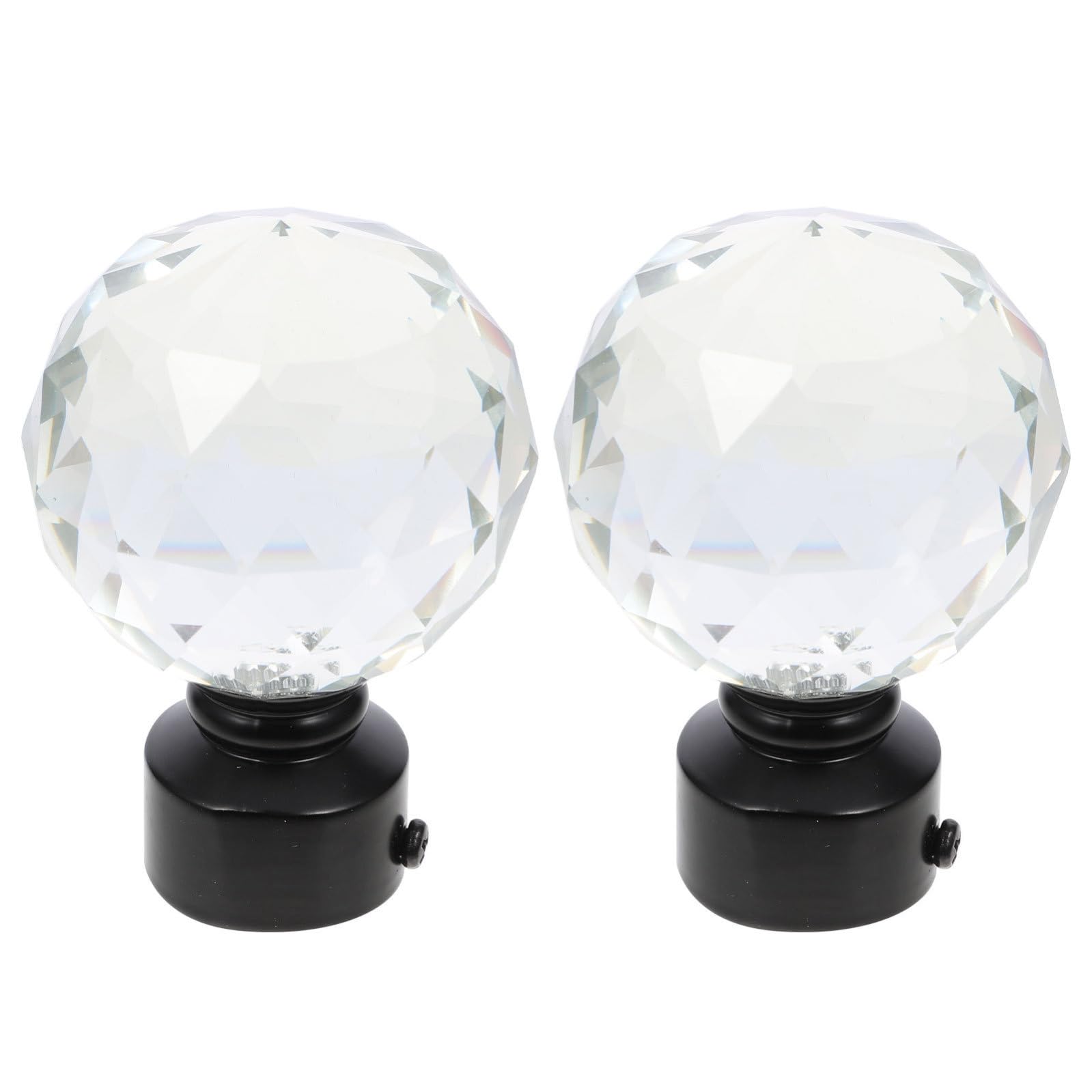 Alipis Terminali per Bastoni per Tende in Ferro Nero, Accessori per Aste per Tende Design Semplice e Retro 2pezzi per Casa e Appartamento