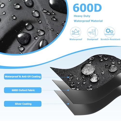 Outdoor Waterproof Refrigerator Covers for Outside Fridge,34"Wx30"Dx76"H by Dalema - Used condition - Image 3