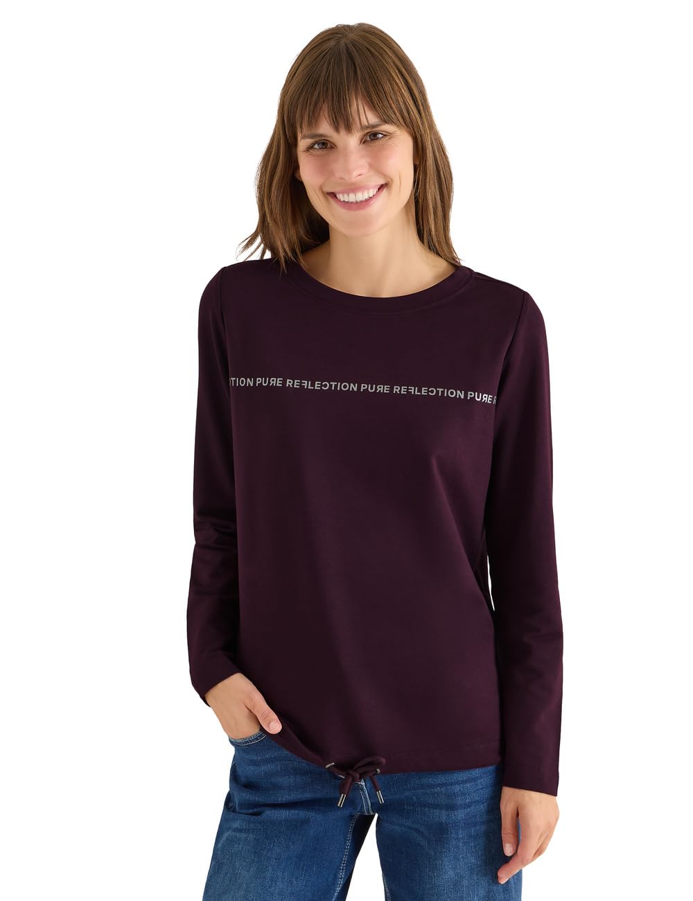 Cecil Damen Langarmshirt mit Wording