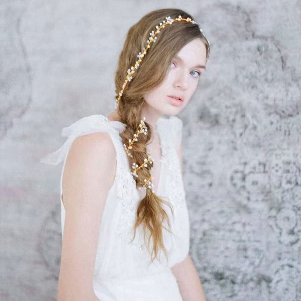 Zoestar Blumen-Hochzeits-Haarreif Mit Silbernen Kristallperlen – Brautschmuck Für Frauen & Mädchen