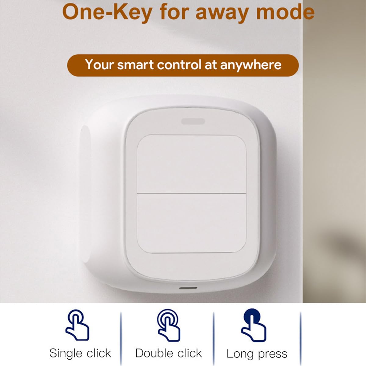 Zigbee Intelligente WiFi-Funk-Schalter,2 Tasten, 3-Wege-Steuerung,Individuell anpassbare Aktionen,Beleuchtungssteuerung,Steuerung mehrerer Geräte über die Smart Life App