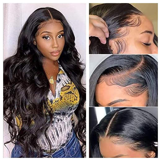 Ali Grace Lace Front Wigs Human Hair 13x4 Body Wave Lace Front Wigs for Black Women Glueless Brazilian Virgin Hair Pre Plucked Hairline with Baby Hair 150 Density Natural Color (24 Inch ,Body Wave Wig)