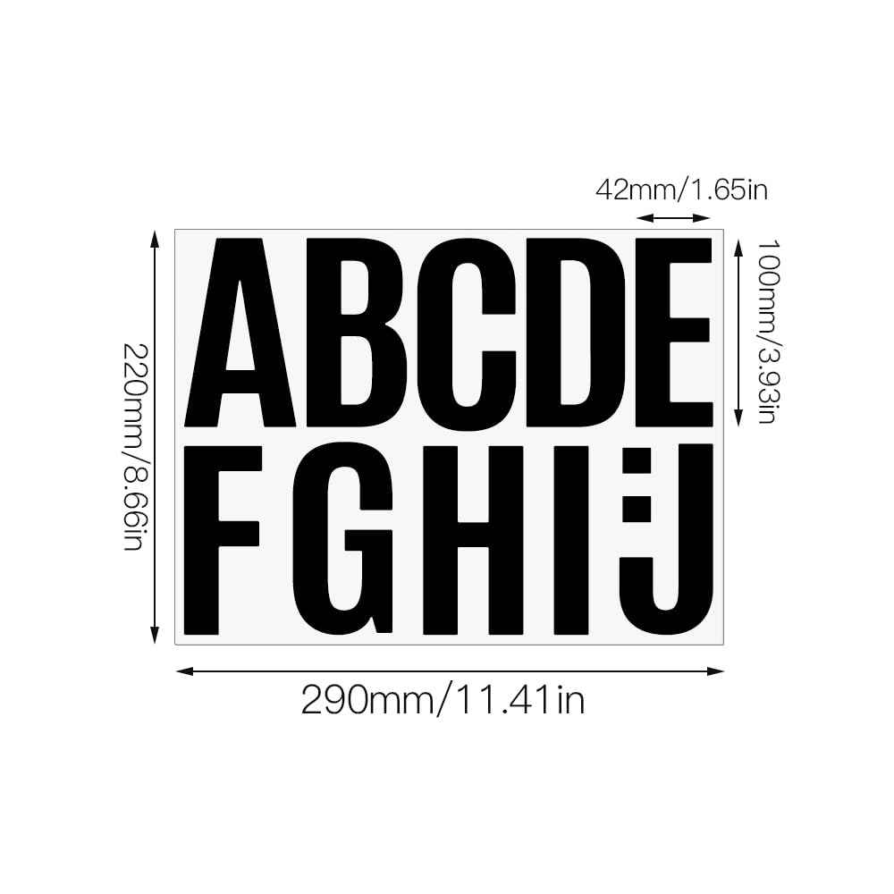 24 Piezas Impermeables Letras Adhesivas Grandes 4 Pulgadas Pegatinas Vinilo Letras y Numeros Adhesivos para Buzones Puertas Casas Números de Dirección Interior o Exterior