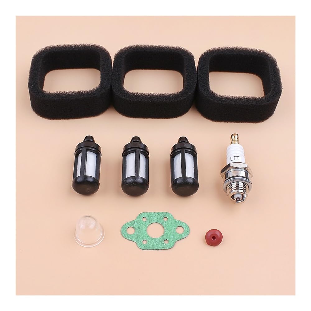Kit de réparation filtre à air, carburant et bougie d'allumage compatible avec les débroussailleuses TH23D, TH26D, TH23, TH26 TJ27. Pièces détachées for
