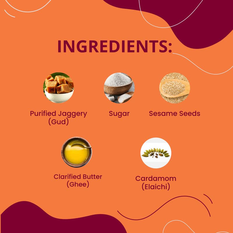 Image of HERBS INDiA Gur ki Rewari 350g | Gud Rewdi | Rewdi | Til Sweets | Revadi | Rewadi | Indian Candy Mithai |Sesame Pops | Til Wali Rewadi |for Any Occasion