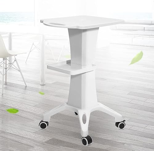 Miniatura 7 de Carrito de spa para salón de belleza, carrito profesional de ABS con ruedas para salón de spa, 14.6 x 17.7 pulgadas, soporte móvil para instrumentos