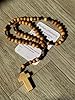 Holy Land Olive Wood Rosary - Handcrafted Prayer Beads with Wooden Cross, Made in Bethlehem & Jerusalem with Certificate of Authenticity #1
