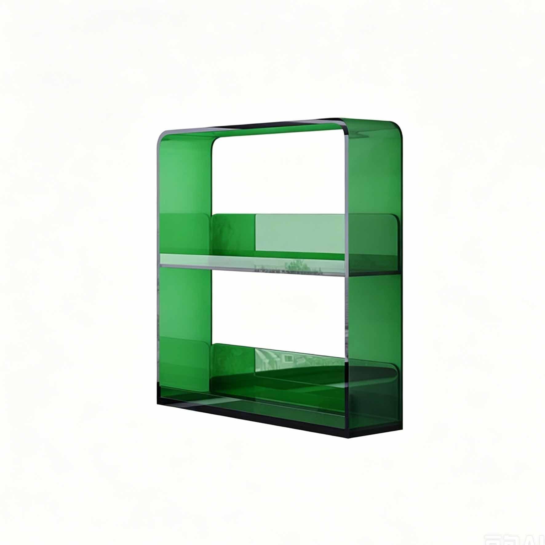 Estantes flotantes Invisibles de acrílico, librerías flotantes, Expositor de folletos de Pared y revistero Colgante para perfumes Productos para el Cuidado de la Piel(Orange,2-Tier)