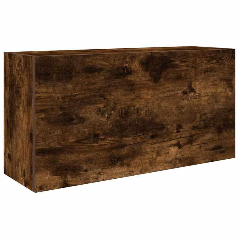 Eleganz Armario de pared de baño de roble ahumado, 80 x 25 x 40 cm, material de madera, juego de muebles de baño para baño moderno, ahorra espacio y es duradero