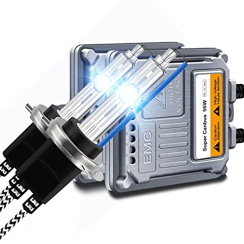 WinPower H7 Kit Conversión Faros Delanteros Bombilla Xenón 55 W con Decodificador CANBus HID...
