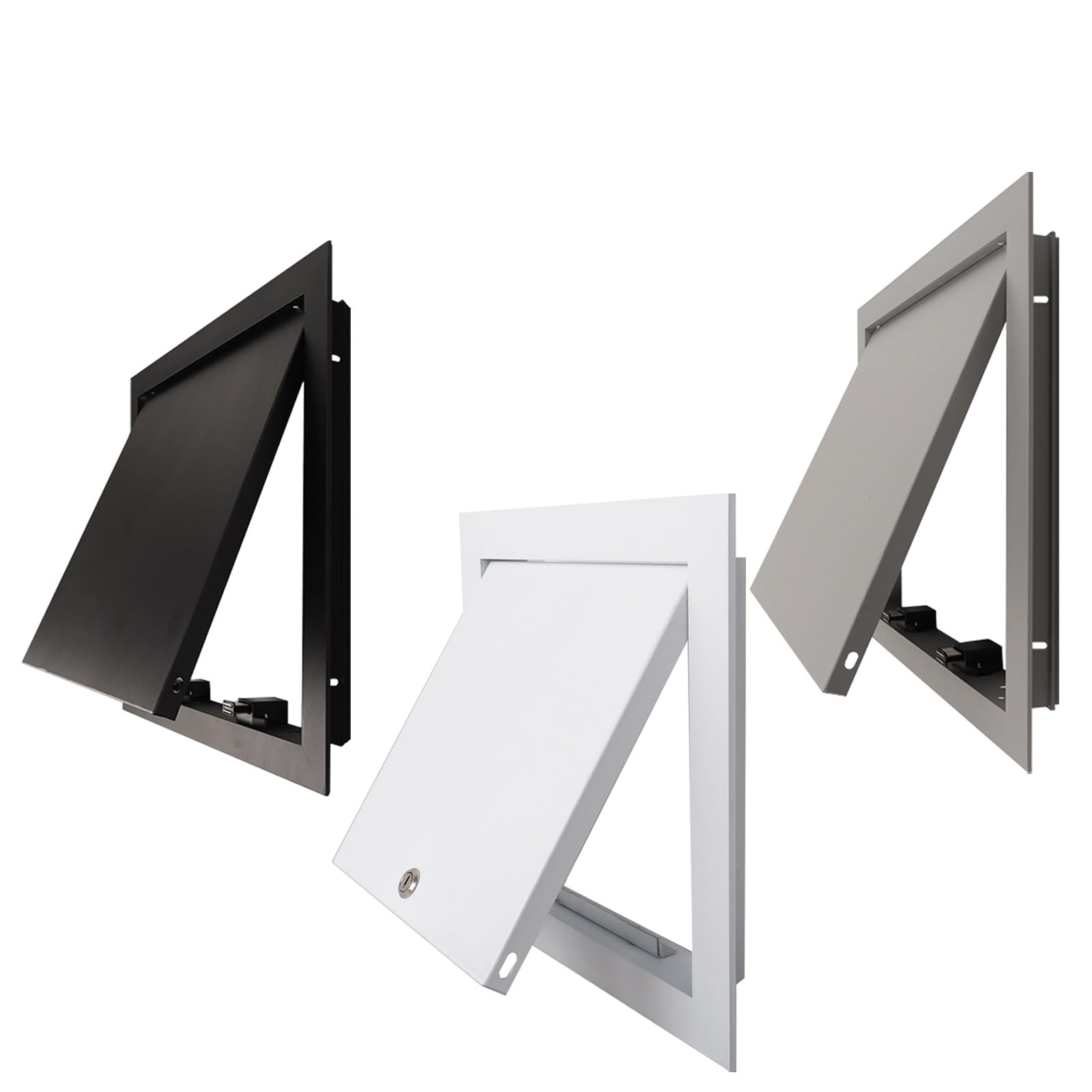 Panel de acceso de metal oculto for pared o techo, cubierta de panel de acceso for paneles de yeso/techo/pared/ático de metal blanco(White,35x50cm)
