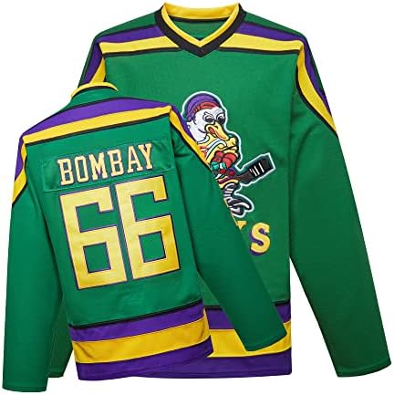 Mighty Ducks Jersey Movie Ice Hockey Jersey Charlie Conway #96 Adam Banks #99, 90S Hip Hop Clothing for Party with Kids&Adult