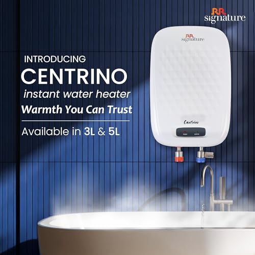 Image of RR Signature Centrino 3L Water Heater for Home | Instant Storage Geyser with Whirflow Technology | 100% Copper Heating Element | Rust & Shock Proof Body|2 Yr Warranty on Product & 5 Year on Tank by RR