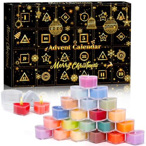 JEDWKFA Adventskalender Duftkerzen, Kerzen Adventskalender 2025, mit...