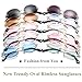 LASPOR Retro Oval Sunglasses for Women Men Fashion Vintage Gold Metal Frameless Rimless Glasses Tinted Lens UV400 Protection (Transparent)