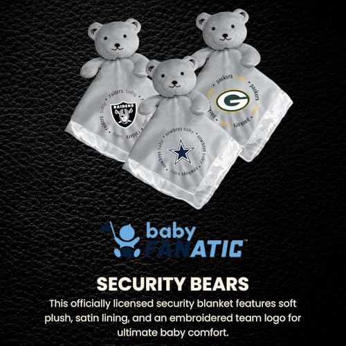 Image of Baby Fanatic NFL Baby Security Blanket Bear Snuggle Toy for Newborn Boy Girl Unisex Stuffed Animal Officially Licensed