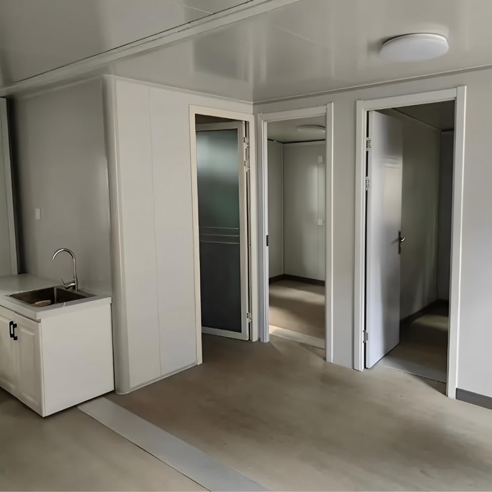 20'' x 20'' FT Expandable Portable Prefabricated House kit,Tiny Home Live for Adults, Mini Foldable Container Mobile Modular, 2 Rooms 1 Kitchen & Bathroom Storage Sheds Garden Remote Living. - Image 4