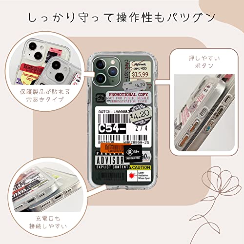 [AINONE] iPhone13ケース おしゃれ 韓国 かわいい アイホン 13 カバー スマホ 携帯 ソフト ケース TPU ステッカー ラベルタイプ ロゴ バーコード (iPhone13, ピクチャーカラーA)