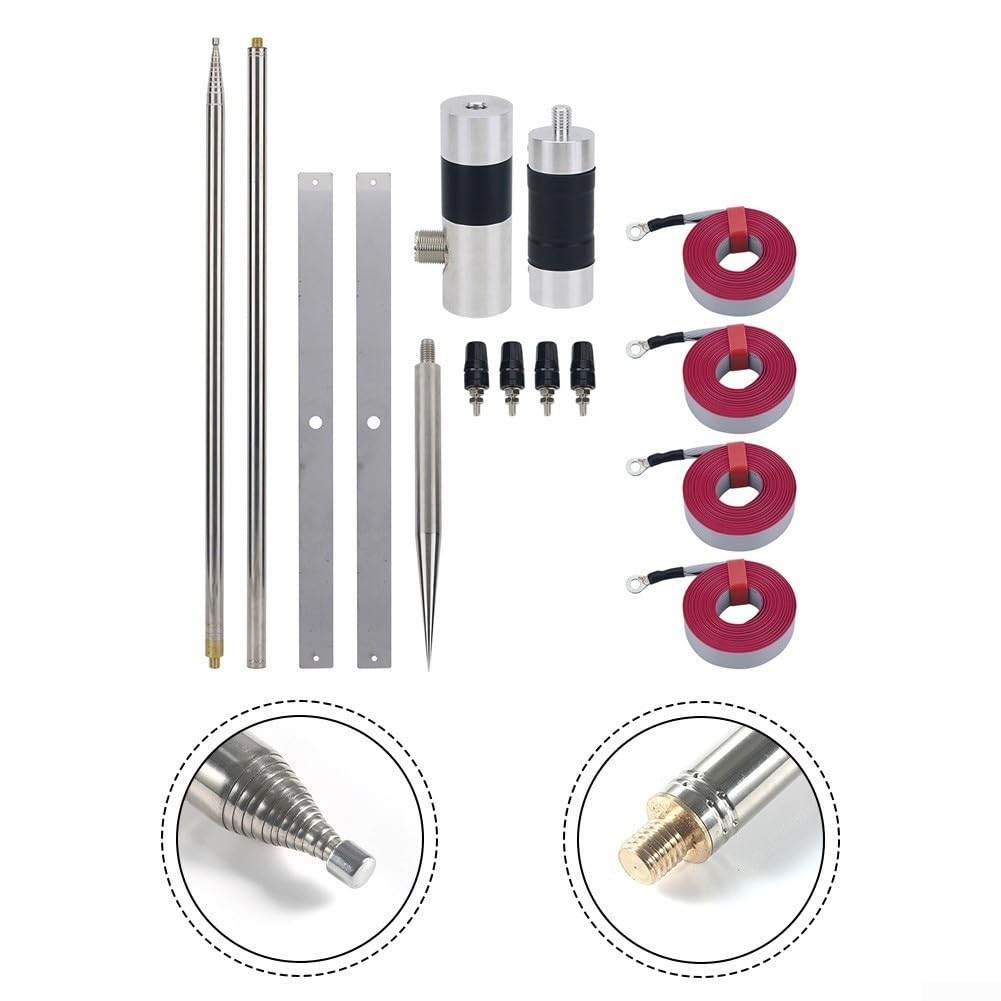Antena vertical portátil de onda corta de 7 a 54 MHz HF para radio aficionada, aleación de aluminio telescópica para exteriores, equipo jamón para mochileros