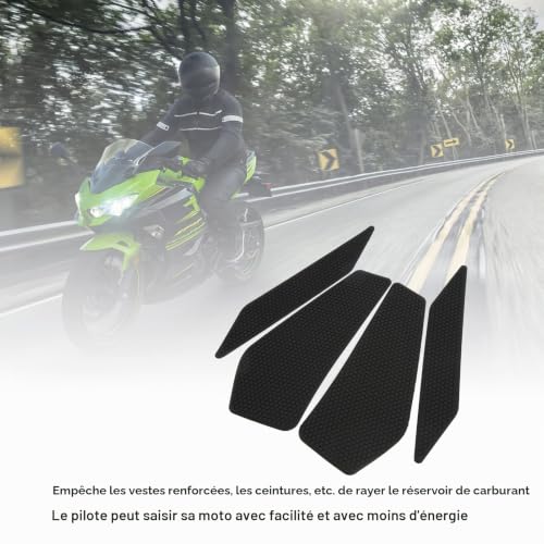Tampon de traction de réservoir, autocollant de réservoir de carburant latéral résistant aux intempéries et anti-rayures pour moto – vue 3