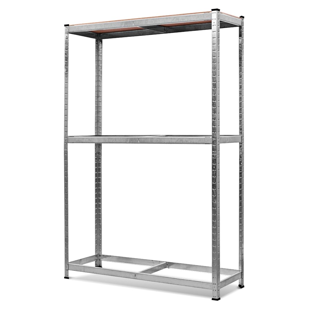 Helloshop26 Scaffale portaoggetti 120 x 40 x 180 cm, capacità 265 kg, acciaio e MDF, grigio 20_0012062