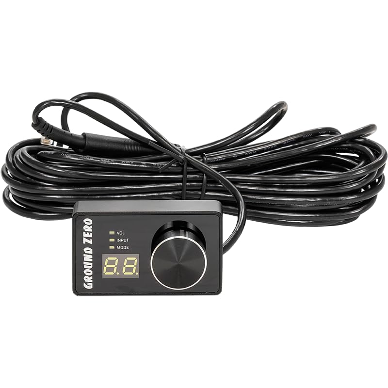 Ground Zero GZREM 6‑10 - Telecomando DSP cablato con display LCD per GZDSP 6‑10SQ, controllo livello e subwoofer, cavo di collegamento da 5 m, alloggiamento in alluminio