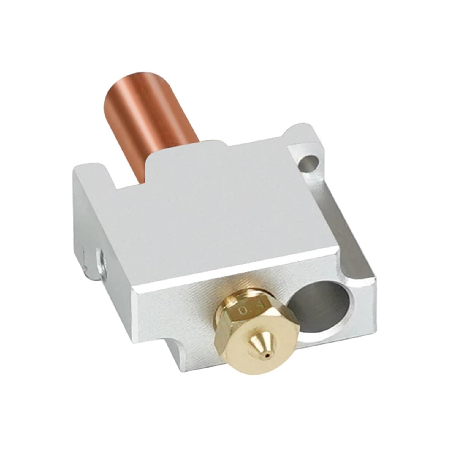 Kompatibel mit FLSUN V400 3D-Drucker-Hotend-Düsen-Druckkopf, Messing, Heizblock, Hals, verkupferte Extruderteile