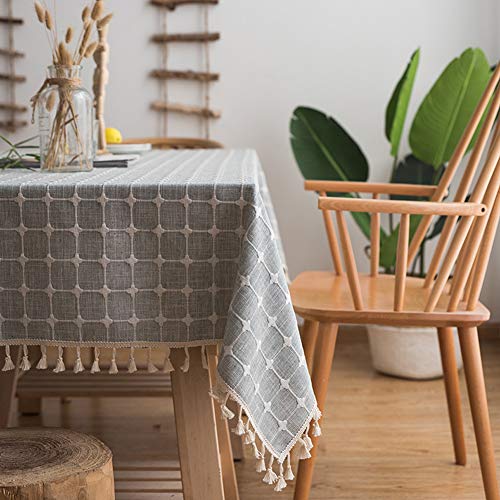 Nappe en lin et coton plaid rectangulaire pour table basse de salon - 3