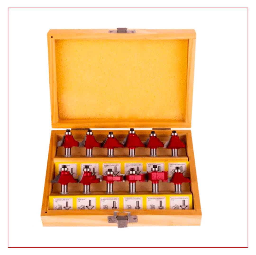 Xtra power Router Bit Multi Shapes Trimmer Set with Wooden Box for Woodworking, 12 Pieces-picture-20