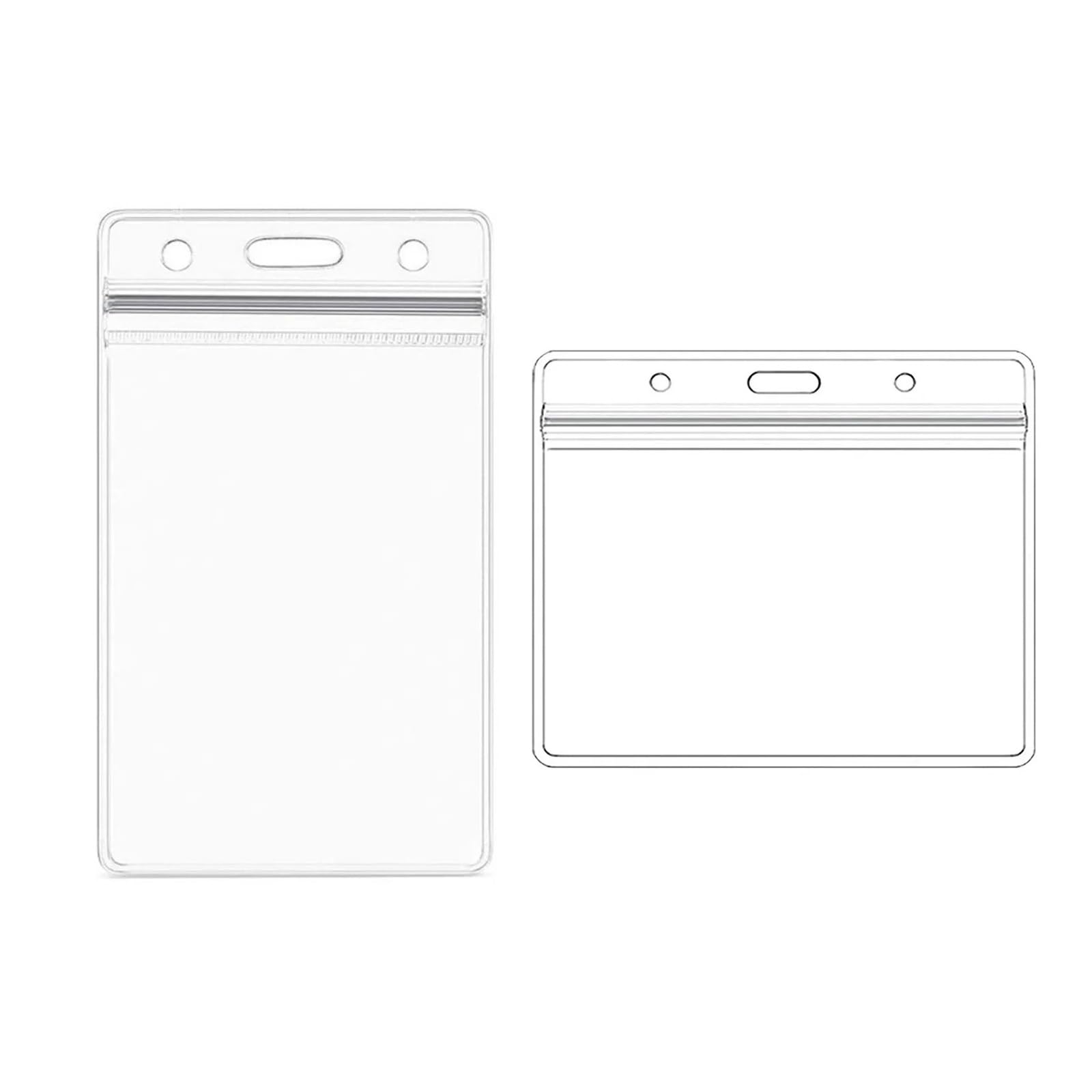 Lot de 15 cordons verticaux pour tour de cou avec porte-cartes en plastique transparent