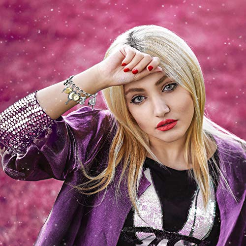 Fairytale Lucky Charms Link Chain Cuff Bangle Bracelet Wonderland Style Frog Mirror Clock Heart Teapot Pendants Party Friendship Gift…3