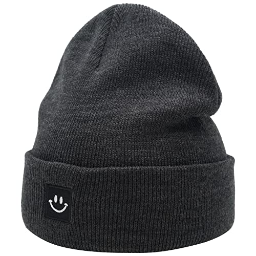 Image of 55cube Knit Beanie Hat Cuffed Plain Skull Cap for Men Women