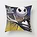 qhtqtt Fodera per Cuscino Nightmare Before Christmas Ghost Fodera per Cuscino Horror in Poliestere Cuscini per Cuscini Divano Federa Decorativa 45X45Cm A