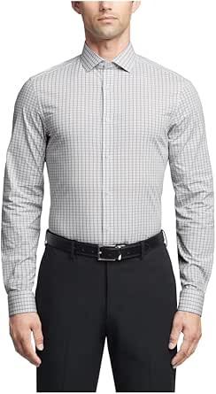 Amazon.com: Calvin Klein Men's Dress Shirt Non Iron Stretch Slim Fit ...