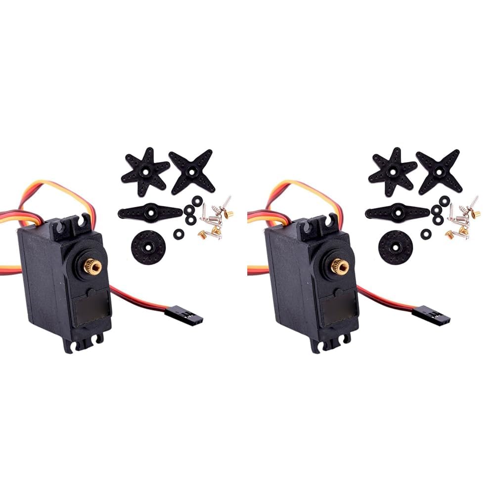 See full amazon price history chart for TowerPro Mg996R High Torque Metal Gear Servo Motor for Robotics, Arduino(15Kg Cm) (Pack of 2) TowerPro Mg996R High Torque Metal Gear Servo Motor for Robotics, Arduino(15Kg Cm) (Pack of 2) (B0D816P9JR) Amazon Price History, Amazon Price Tracker