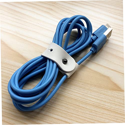 TEHAUX 6 piezas Organizador de cables de cuero para gestión de cables miniatura 6