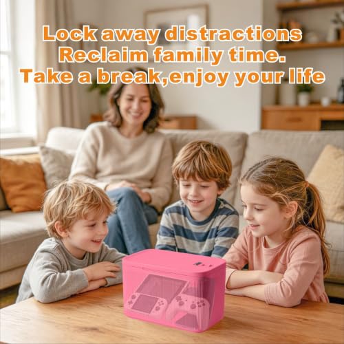 Image of Small Medication Lock Box with Combination Code, Lockable Storage Box for Pills /Snacks /First Aid Kits, Phone /Personal Items, Secure Container for Home /Fridge /Office /Travel- Reusable (Pink)