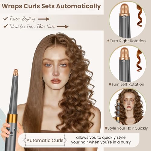 Image of Conical Long Hair Barrels Attachment Compatible with Dyson Airwrap HS01 HS05 HS08 Accessories, Automatic Curling Iron Curlers for Tight Inward Curls Voluminous Outward Waves