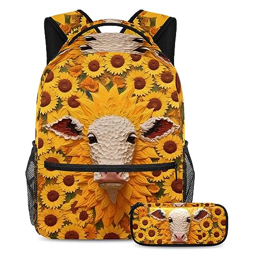 Sac à dos vache imprimé nature, le cartable idéal des sorties scolaires et voyages